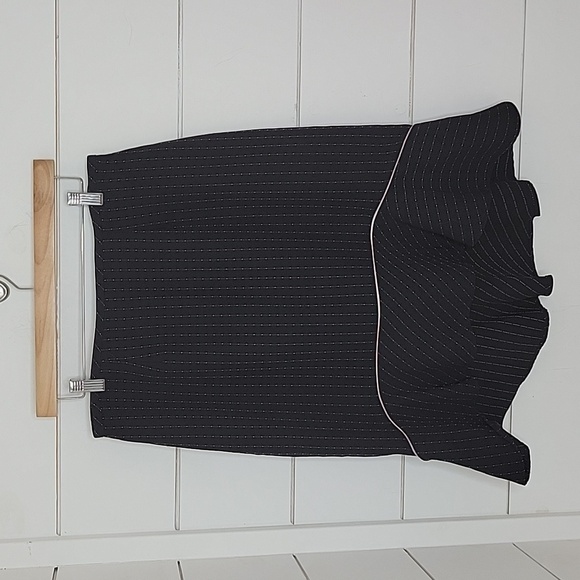 VERSAILLES size 10 pink & black ruffled high low midi skirt - Picture 1 of 6
